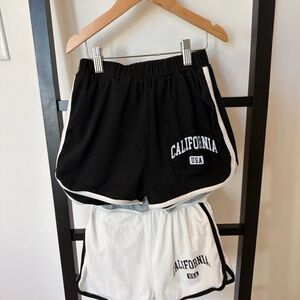 SHEIN Kids Black and White Casual Shorts 10/12 girls